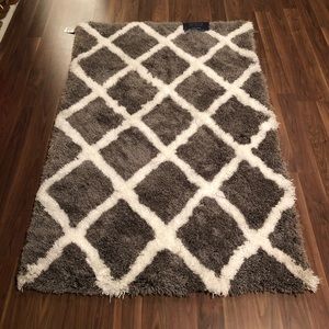 Dark Grey & White Area Rug